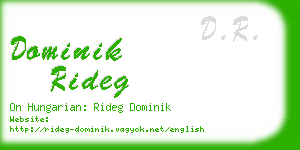 dominik rideg business card